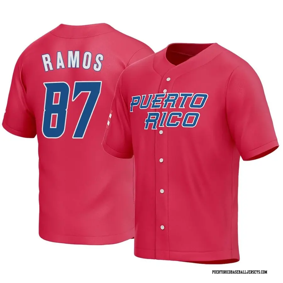 Puerto Rico Enrique Hernandez White Red 2023 World Baseball Classic Jersey  – US Soccer Hall