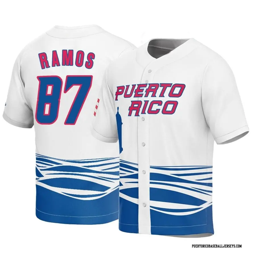 Henry Ramos 87 Puerto Rico Baseball 2023 World Baseball Classic Jersey -  White