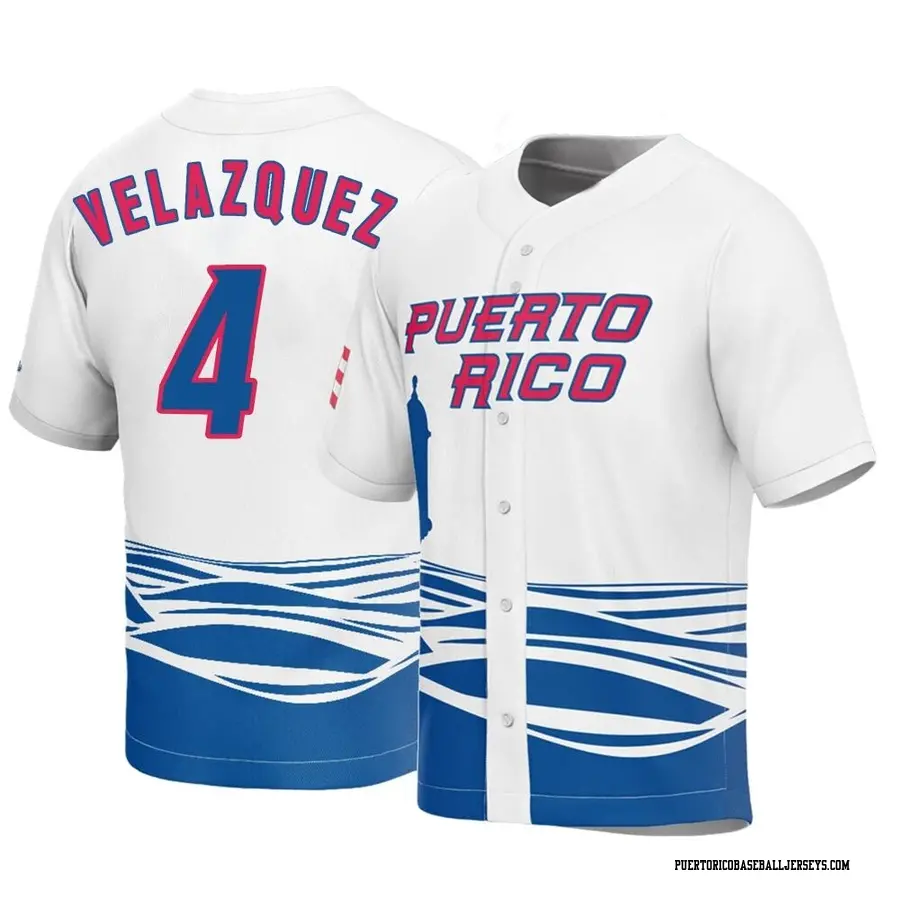 Fan Made Puerto Rico Nelson Velazquez 2023 World Baseball Jersey Printed